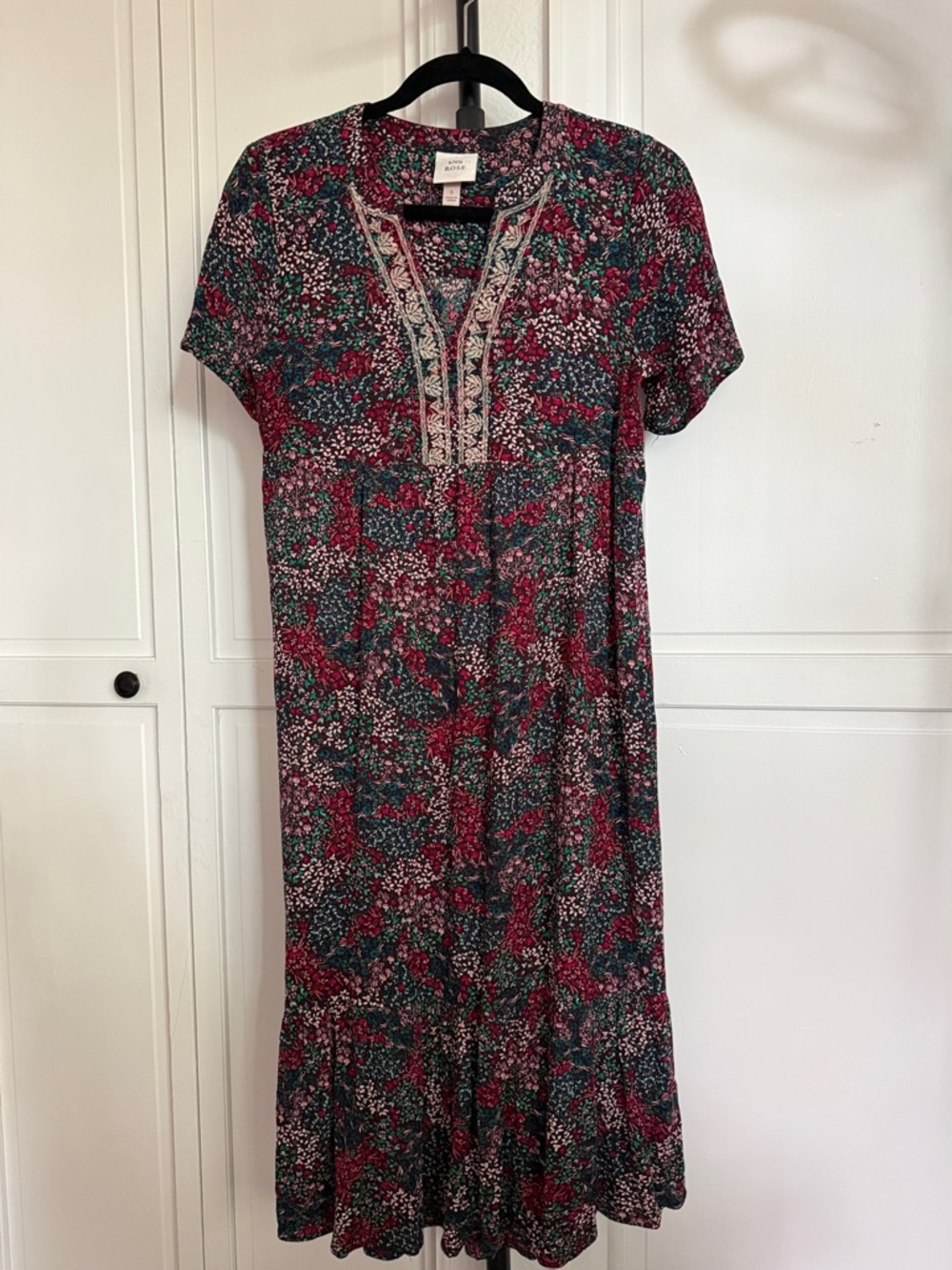 Knox Rose Short Sleeve Midi Dress Classic Teacher Dress